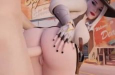Ashe d'Overwatch hentai se fait enculer par derrière