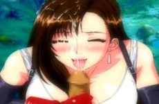 Tifa de Final Fantasy VII dans sa toute première pipe hentai