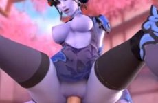 WidowMaker nue dans une compilation d'Overwatch hentai