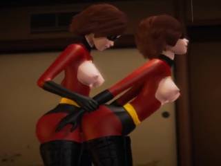 Helen Parr Gets Creampied by her Futa Clone (hentai 3D)