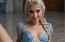 Elsa en culotte dans la Reine des Neiges ecchi par IA