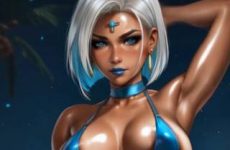 Animation sexy par IA avec cette fille athlétique