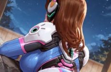 D.Va sexy dans sa combinaison moulante par IA