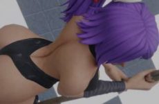 Yoruichi Shihouin twerk ses grosses fesses dans Bleach