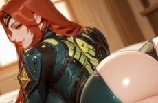 Elle remue ses fesses animé par intelligence artificielle