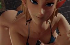 Princesse Zelda à quatre patte dans un bikini sexy