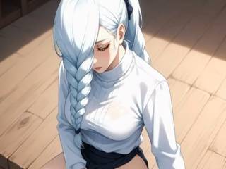 Mei Mei de Jujutsu Kaisen se caresse gentiment