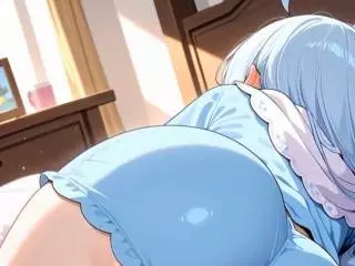 Coquine en pyjamas nous allume par IA