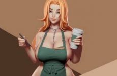 Matsumoto Rangiku porte juste un petit tablier