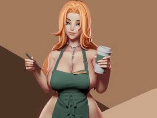 Matsumoto Rangiku porte juste un petit tablier