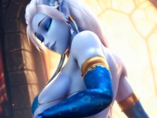 Draenei en bikini hyper sexy par IA
