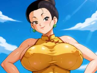 Cameltoe sexy de Chichi dans Dragon Ball Z par IA