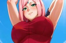 Sakura Haruno sexy dans sa tenue de gym par IA