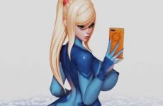 Samus Aran de Metroid en body painting à 360°