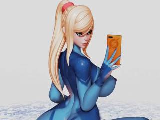 Samus Aran de Metroid en body painting à 360°