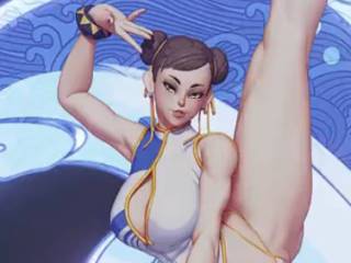 Chun-li en string dans Street Fighter VI version ecchi