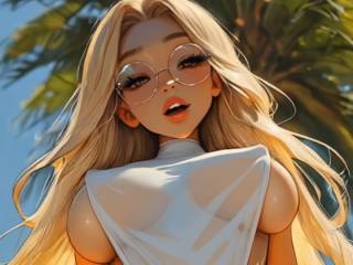 Jolie blonde aux gros seins fait une danse lascive