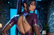 Combinaison moulante avec cette femme sexy par IA