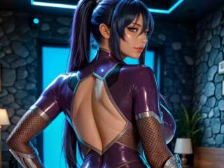 Combinaison moulante avec cette femme sexy par IA