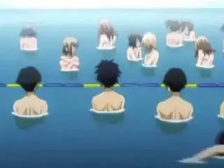 Les maillots des filles explosent en sa présence (anime ecchi)