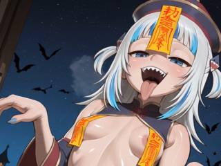 Gawr Gura de Hololive Myth version ecchi par IA