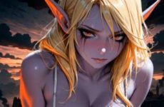 Sylvanas Windrunner montre ses seins en lingerie