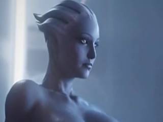 Liara T'Soni nue dans la parodie de Mass Effect ecchi