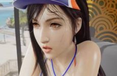 Tifa Lockhart fait du vélo en bikini sexy