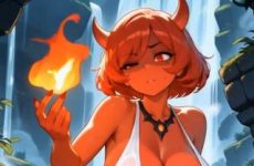 Démone de feu va bien vous allumer par IA