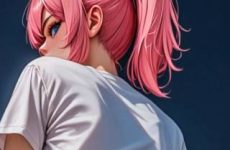 Elle est très sexy avec son petit short par IA