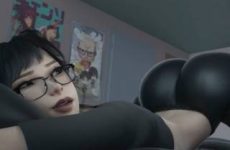 Jolie femme asiatique twerk ses grosses fesses en 3D