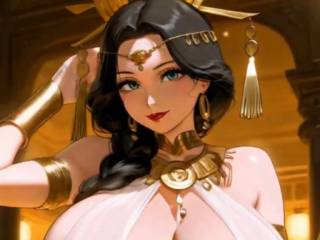 Une danseuse orientale en tenue sexy transparente