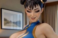 Chun-li de SFVI dans sa combinaison moulante par IA