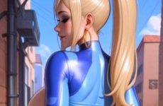 Samus Aran aux gros seins dans Metroid par IA