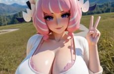 Une fille de manga sexy par IA version réaliste
