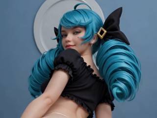 Gwen de League of Legends sexy en string par IA