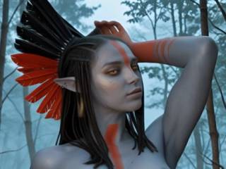 Varang de Avatar 3 complétement nue par IA