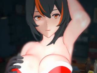 Chorégraphie sexy avec cette fille aux gros seins