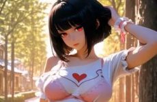 Cette jolie fille nous montre son string sous sa jupe