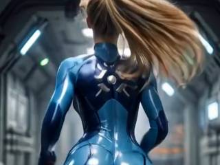 Samus Aran cours avec ses grosse fesses par IA