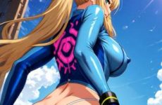 Samus Aran montre son string sexy par IA