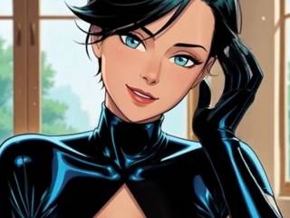 Cute girl avec un joli décolleté par intelligence artificielle