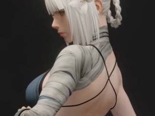 Une belle vue sur ses belles grosses fesses en 3D