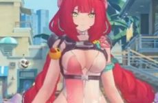 Démarche sexy avec Ukinami Yuzuha dans ZZZ ecchi