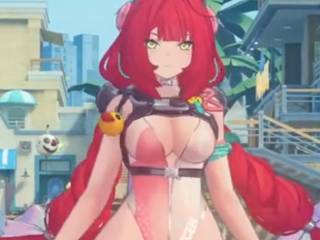 Démarche sexy avec Ukinami Yuzuha dans ZZZ ecchi