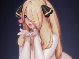Cynthia de Pokemon montre son gros cul