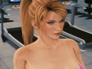Samus Aaran complètement nue fait sa gymnastique