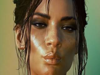 Panam Palmer sensuelle avec sa langue par IA