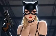 Cat Woman version ecchi sexy avec les seins nus