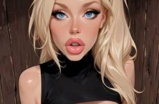 Bimbo blonde avec des gros seins veut vous charmer